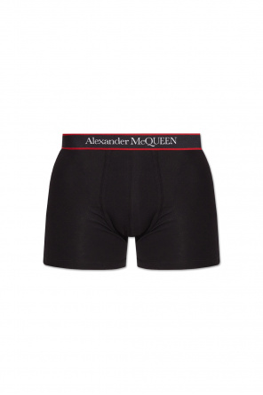 Alexander Mcqueen Man's Black Leather With Logo