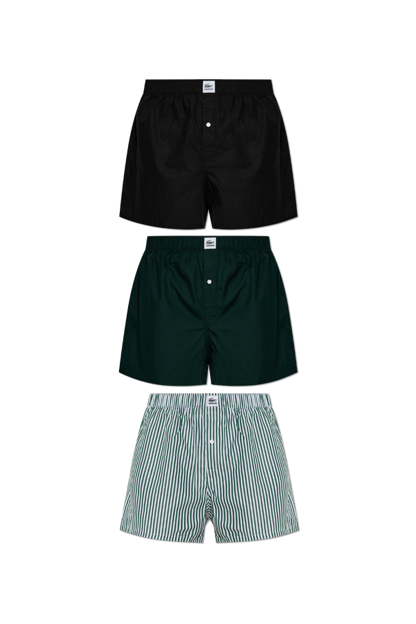 Three-Pack of Cotton Boxer Briefs od Lacoste