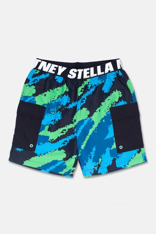 stella Heart McCartney Kids Swimming shorts with logo