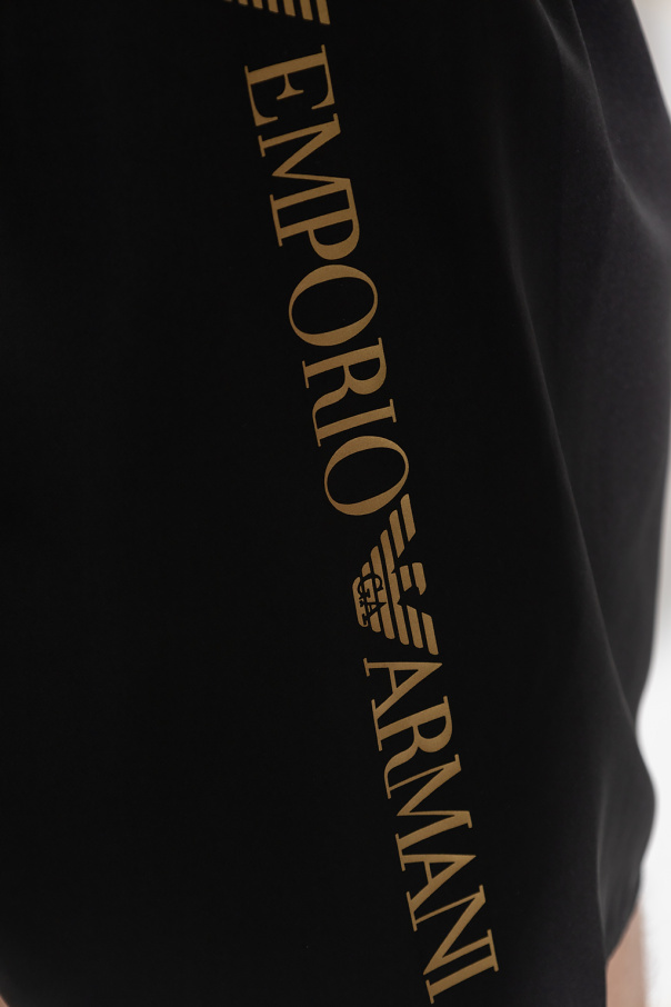 EA7 Emporio Armani Armani EA7 Logo Series T-shirt avec grand logo Noir