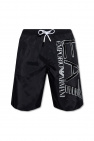 Emporio Armani high rise skinny fit distressed jeans Swim shorts