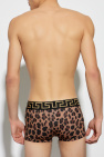 Versace BROWN Boxers with animal motif