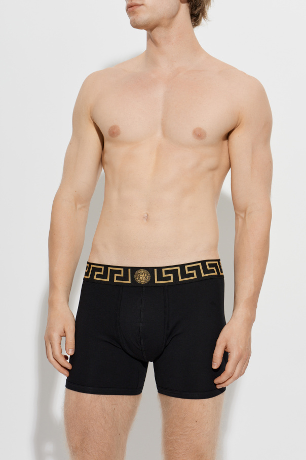 Versace Boxers de algodón con logotipo