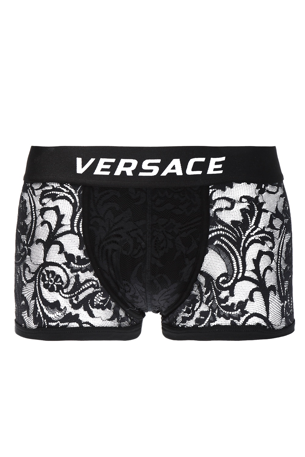 versace logo lace boxers