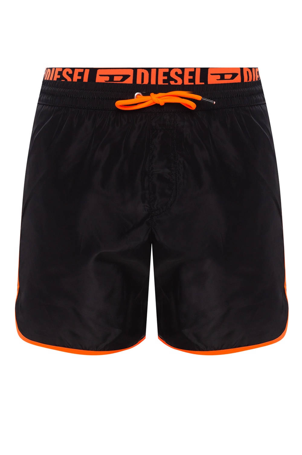 branded swim shorts