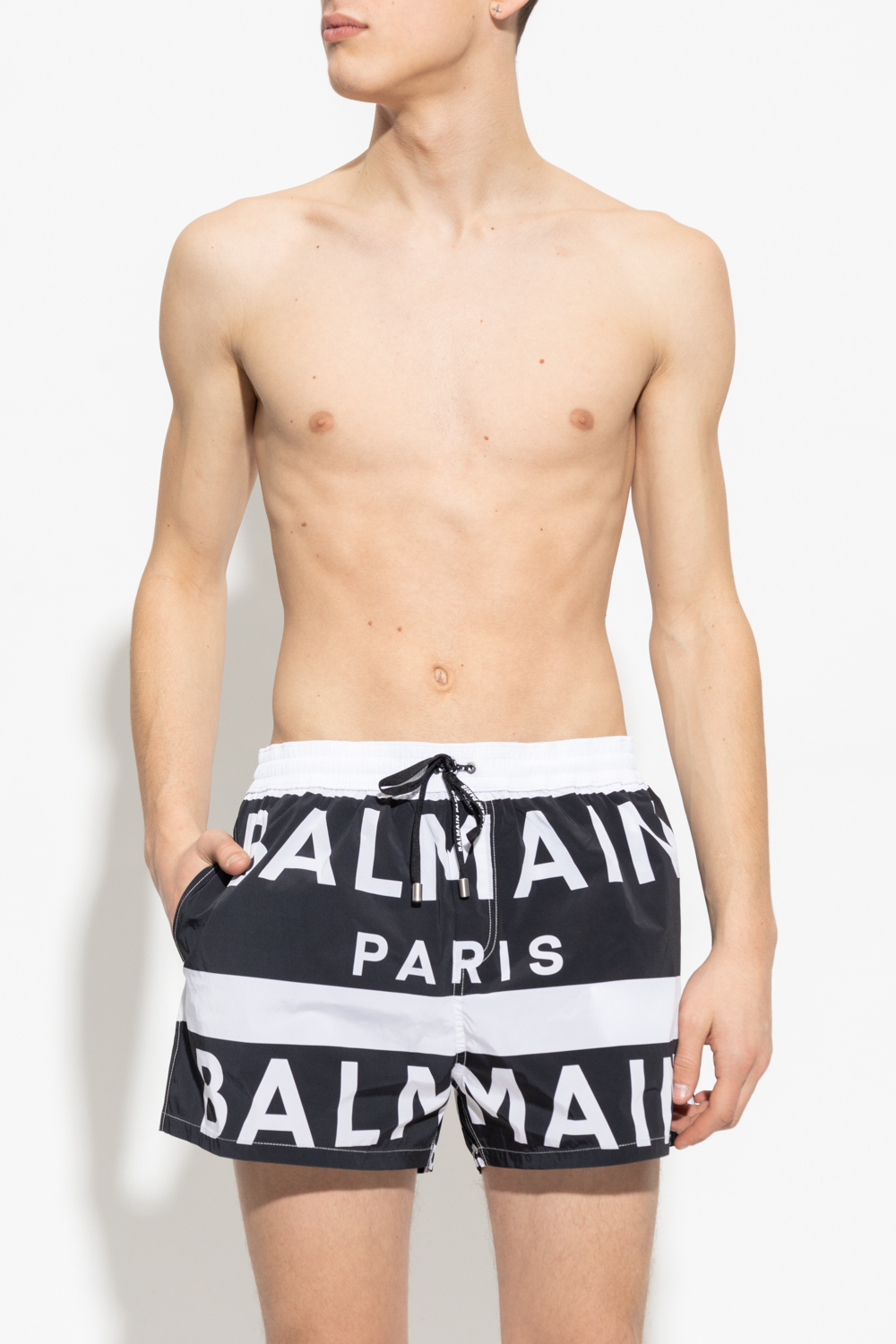 balmain Black Swim shorts