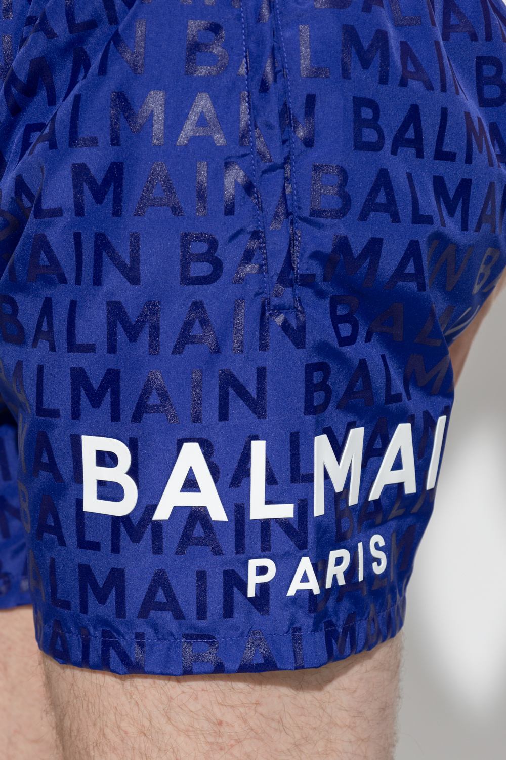 balmain zip-up Swim shorts with logo