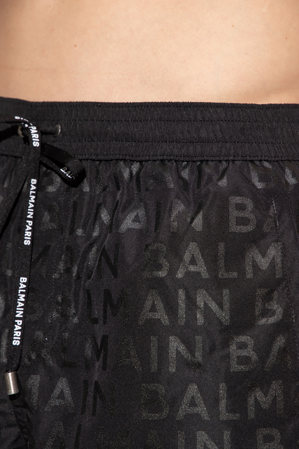 balmain beanie Swimming shorts with logo