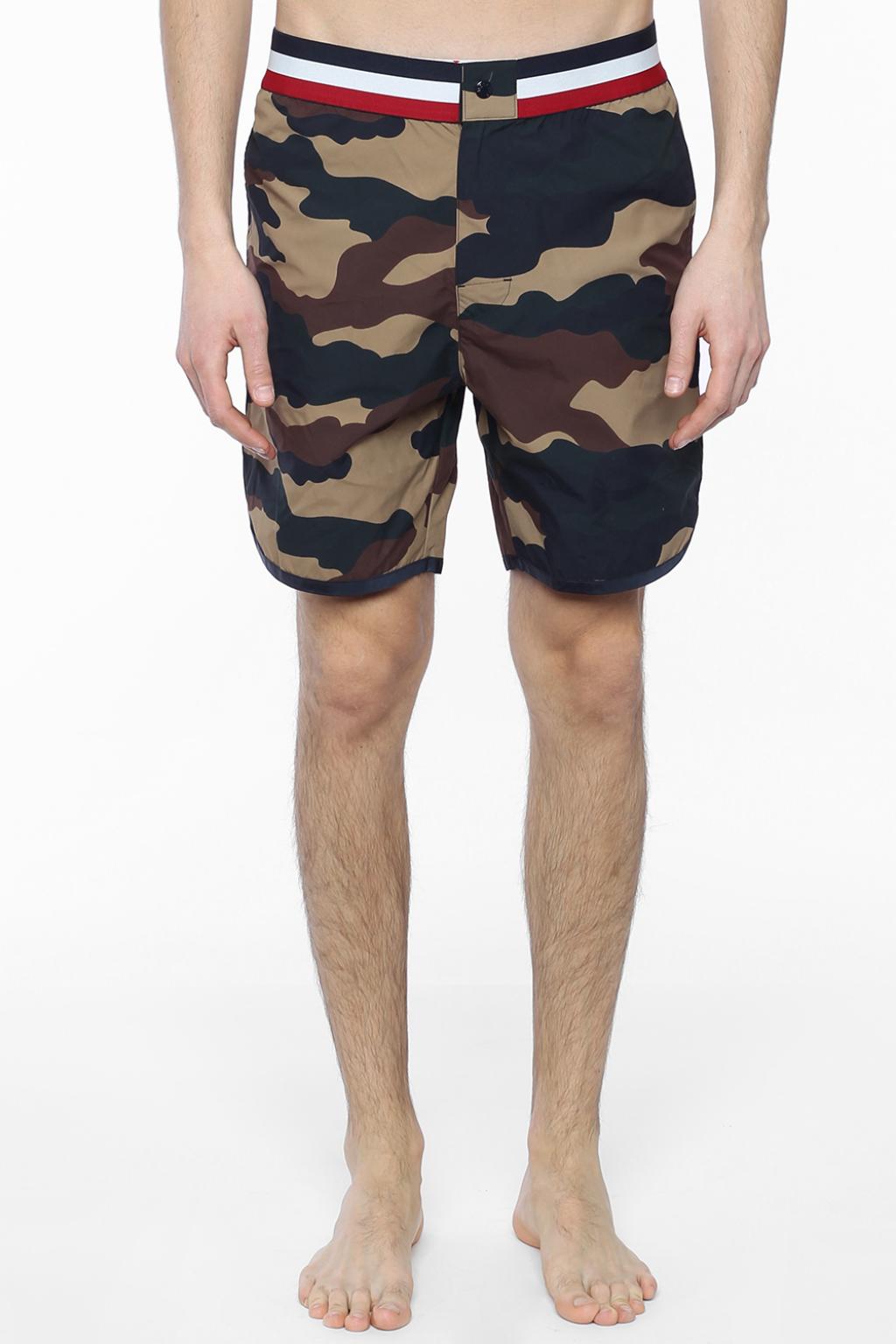 moncler camo swim shorts