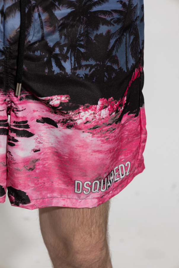 Dsquared2 Swimming Distressed-Look shorts with logo