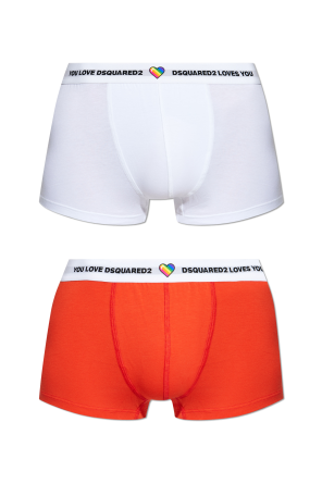 Two-pack boxer briefs with logo