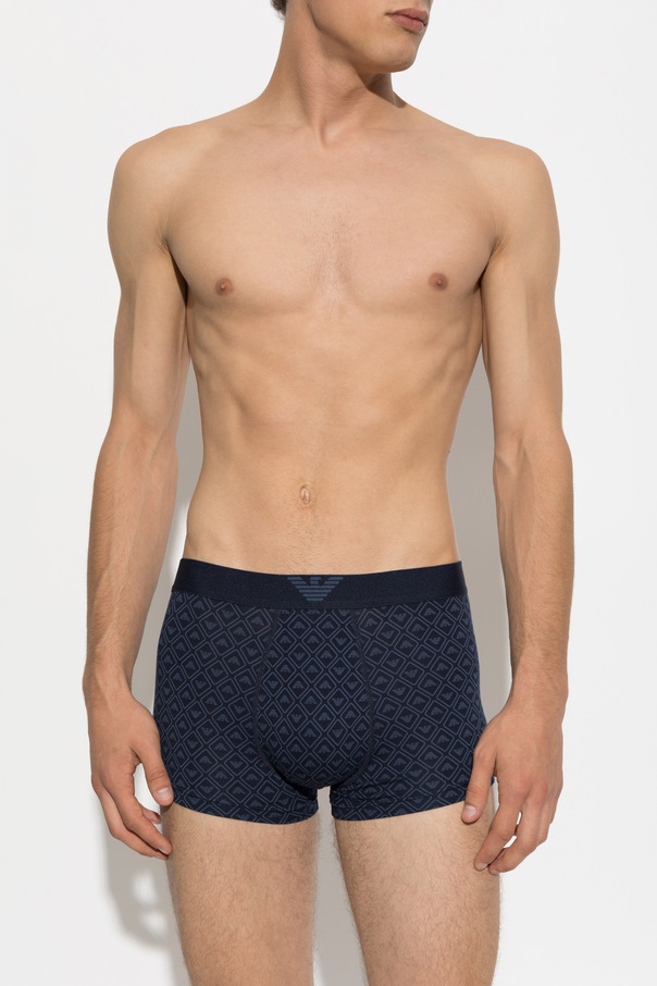 Emporio Armani Bawełniane bokserki z monogramem