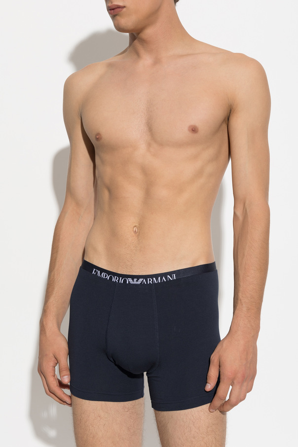 Emporio Armani Bawełniane bokserki z logo