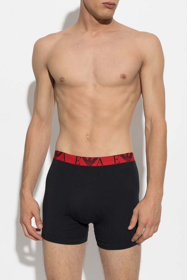 Emporio Armani Trio de boxers de algodão