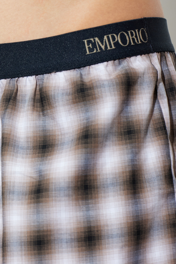 Emporio Armani Plaid boxer shorts with logo