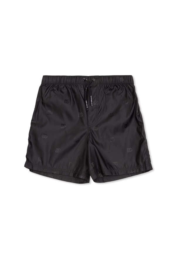 Swim shorts with printed logo od Dolce & Gabbana Kids