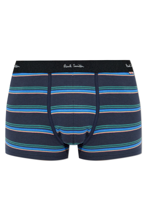 Boxers de algodão com padrão às riscas