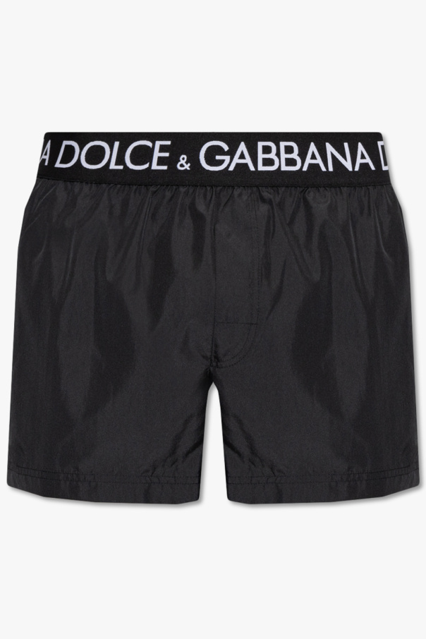 Dolce & Gabbana acid-wash two-tone jeans Swimming shorts