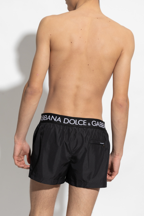 Dolce & Gabbana acid-wash two-tone jeans Swimming shorts
