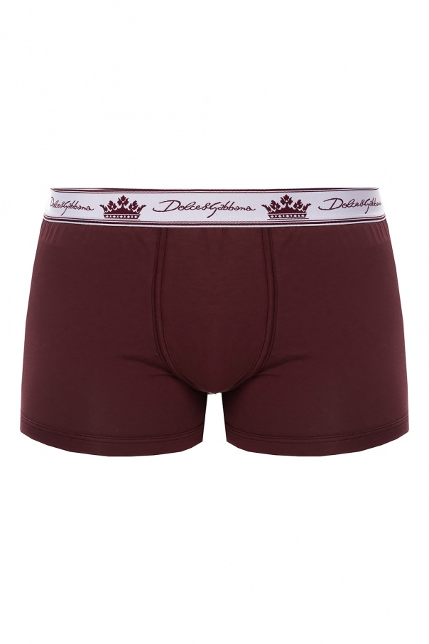 Dolce & Gabbana Pantoletten mit Kristallverzierung Schwarz Logo boxers