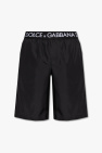 Dolce & Gabbana fringed-logo track pants
