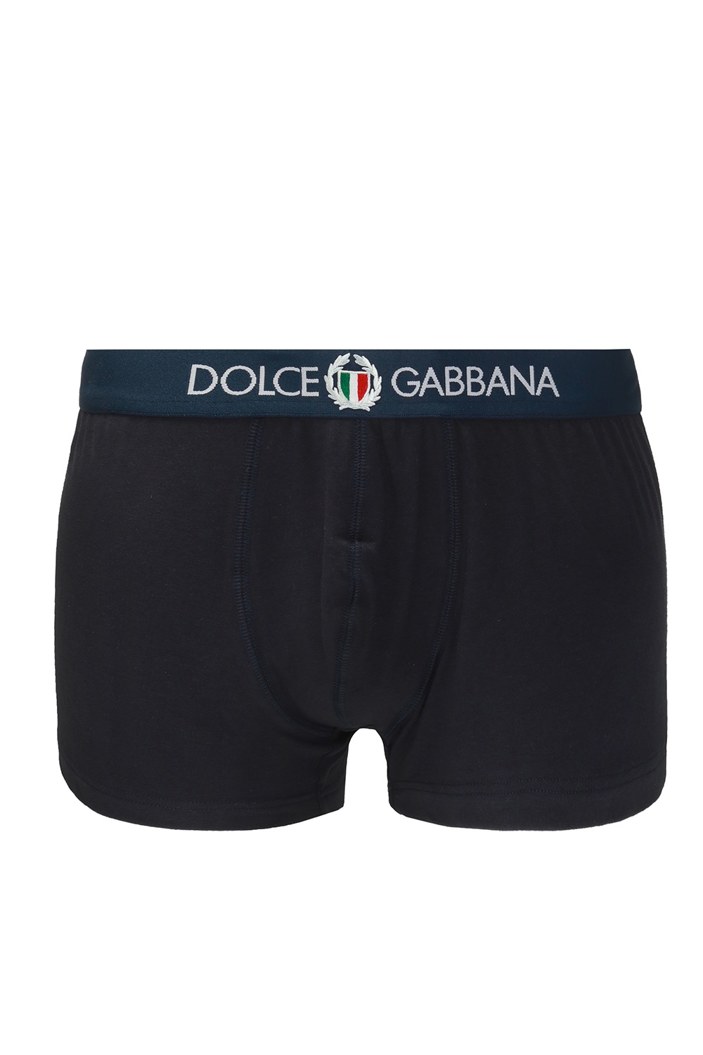 Dolce & Gabbana feather-trim t Logo-appliqued boxers