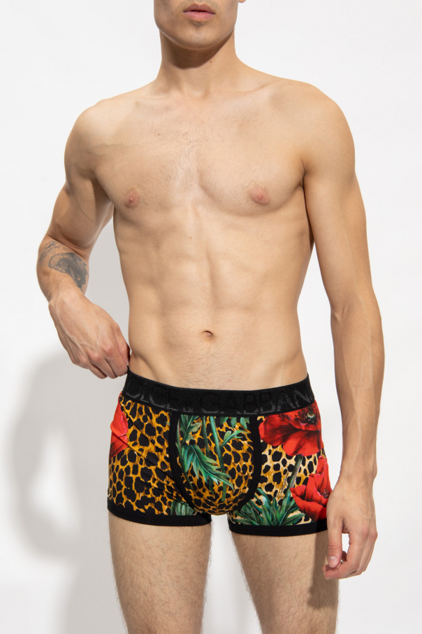 Dolce & Gabbana DG-heel boots Patterned boxers