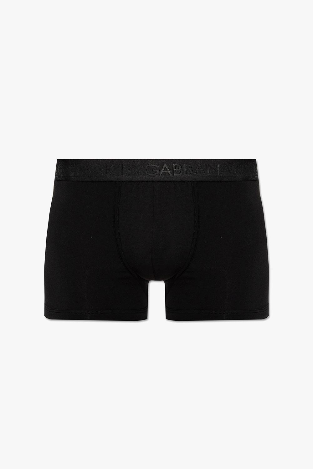 Dolce & Gabbana knee-length logo plaque boots Boxers with logo