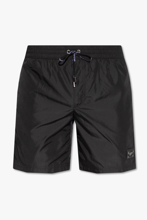 Dolce & Gabbana drawstring metallic swim shorts Gold Swim shorts