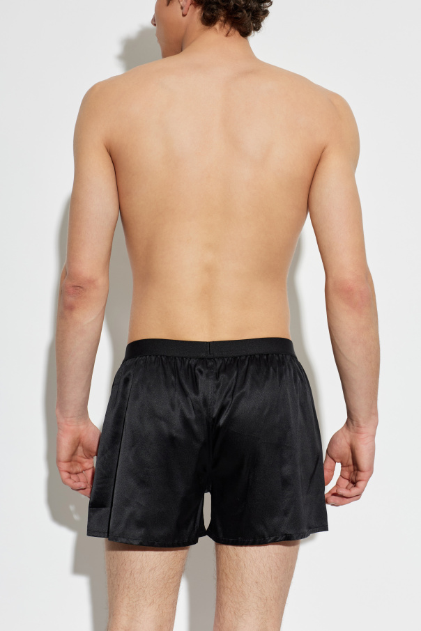 MM6 Maison Margiela Pantalones cortos lenceros de seda