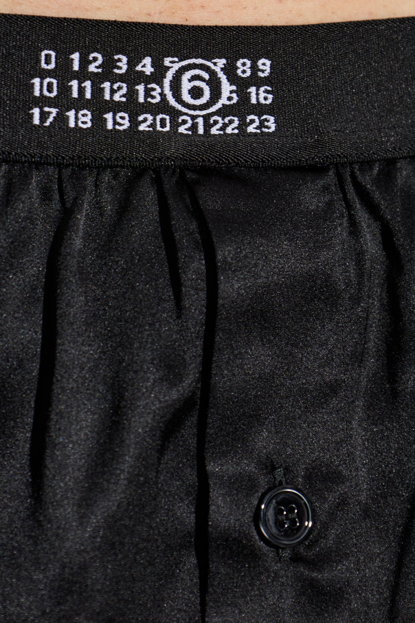 MM6 Maison Margiela Pantalones cortos lenceros de seda