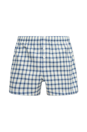 Boxers with a check pattern