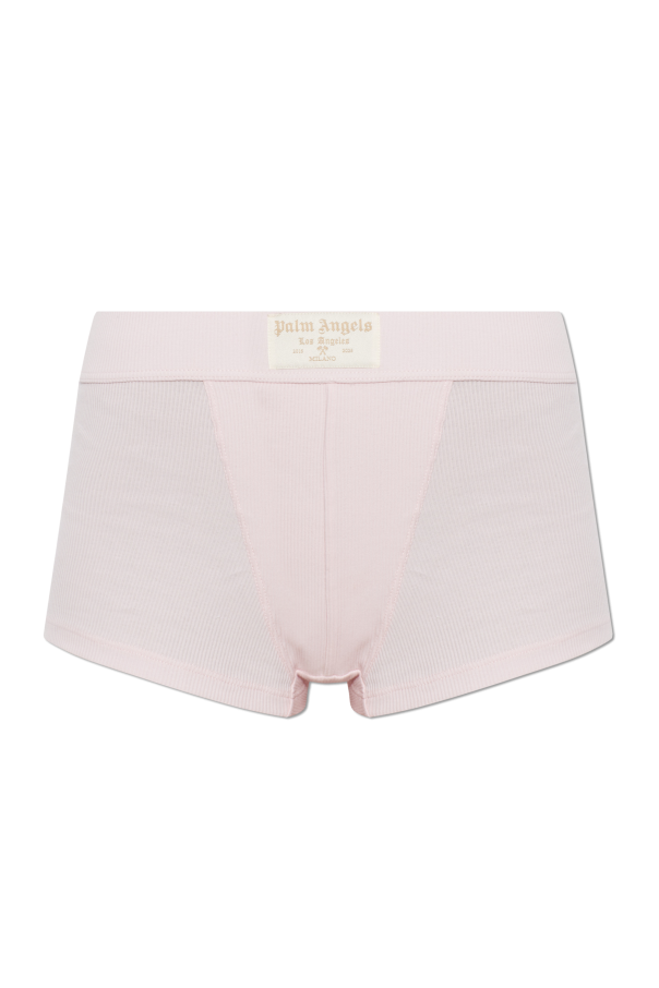 High-waisted cotton boxer shorts od Palm Angels