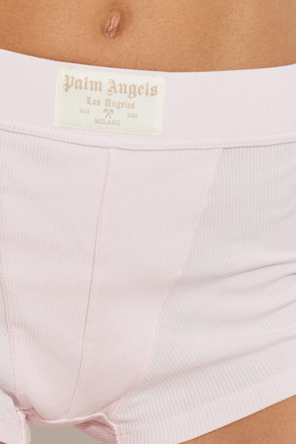 Palm Angels High-waisted cotton boxer shorts