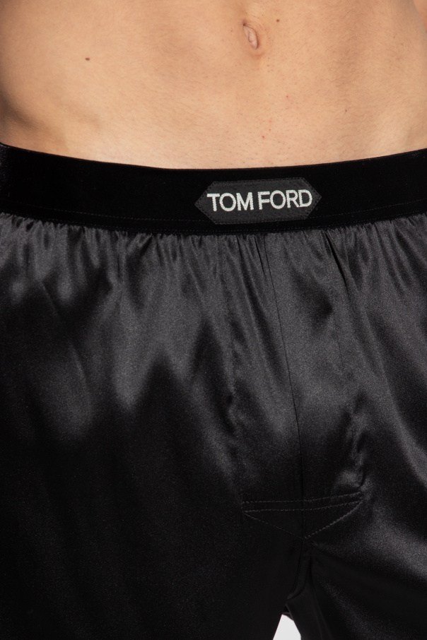 Tom Ford Jedwabne bokserki z logo