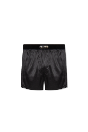 Silk boxers with logo