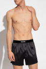 Tom Ford BLACK Silk boxers with logo