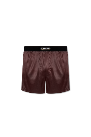 Silk boxers with logo