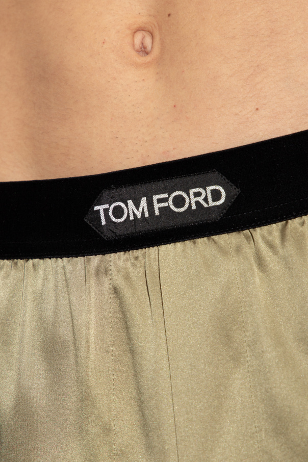 Tom Ford Jedwabne bokserki z logo