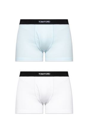Two-pack boxer briefs with logo