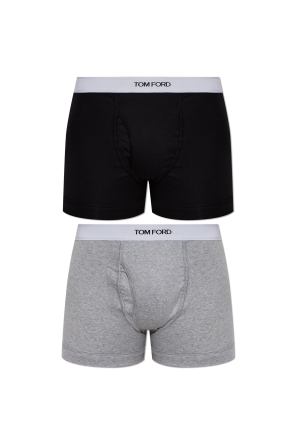 Two-pack of cotton boxers with logo