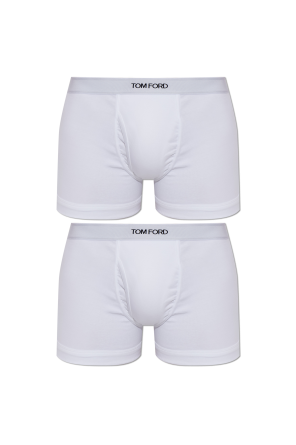 Two-pack of cotton boxer briefs with logo