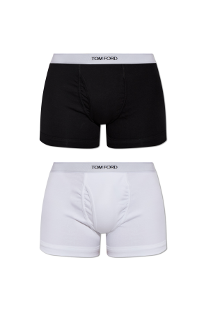 Two-pack of cotton boxers with logo