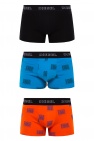 Diesel MULTICOLOUR Branded boxers three-pack