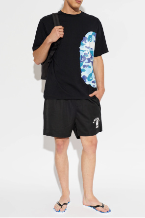 A BATHING APE® Klapki z motywem moro