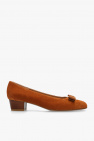FERRAGAMO BROWN ‘Vara’ heeled pumps