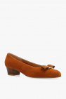 FERRAGAMO BROWN ‘Vara’ heeled pumps