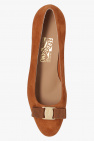 FERRAGAMO BROWN ‘Vara’ heeled pumps