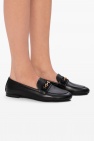 FERRAGAMO BLACK ‘Archie’ leather moccasins