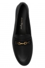 FERRAGAMO BLACK ‘Archie’ leather moccasins